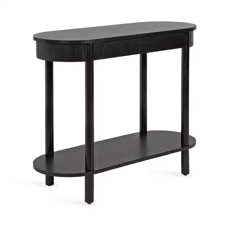 Kate and Laurel Koji Capsule Console Table, 36x14x30, Black