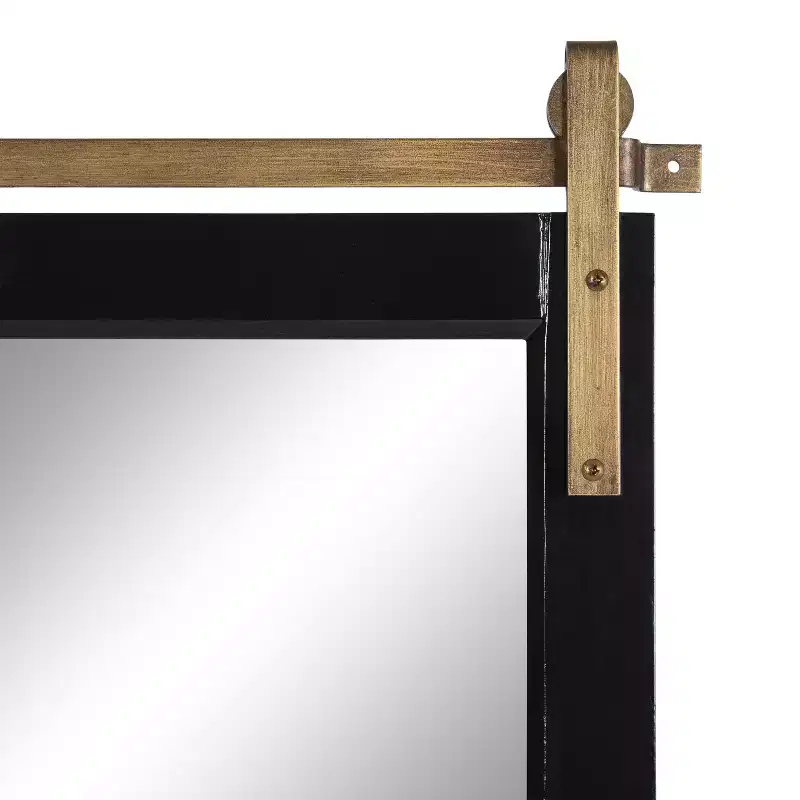 24"x31" Skylan Decorative Wall Mirror Black - Kate & Laurel All Things Decor: Modern Farmhouse Style, Rectangle Shape, Wall-Mounted