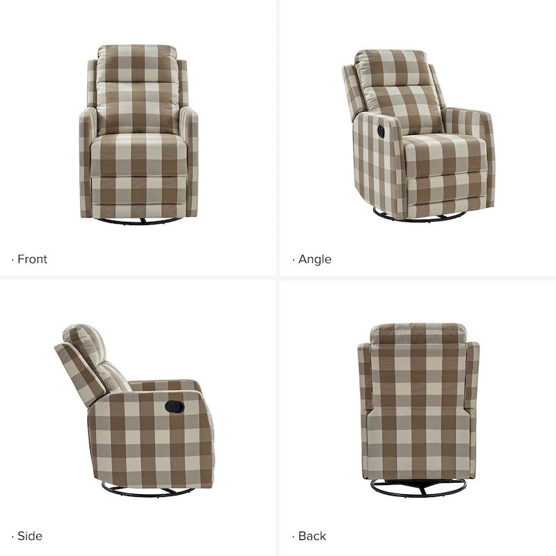 Diana Modern Polyester 360-degree Swivel Rocker Recliner by HULALA HOME