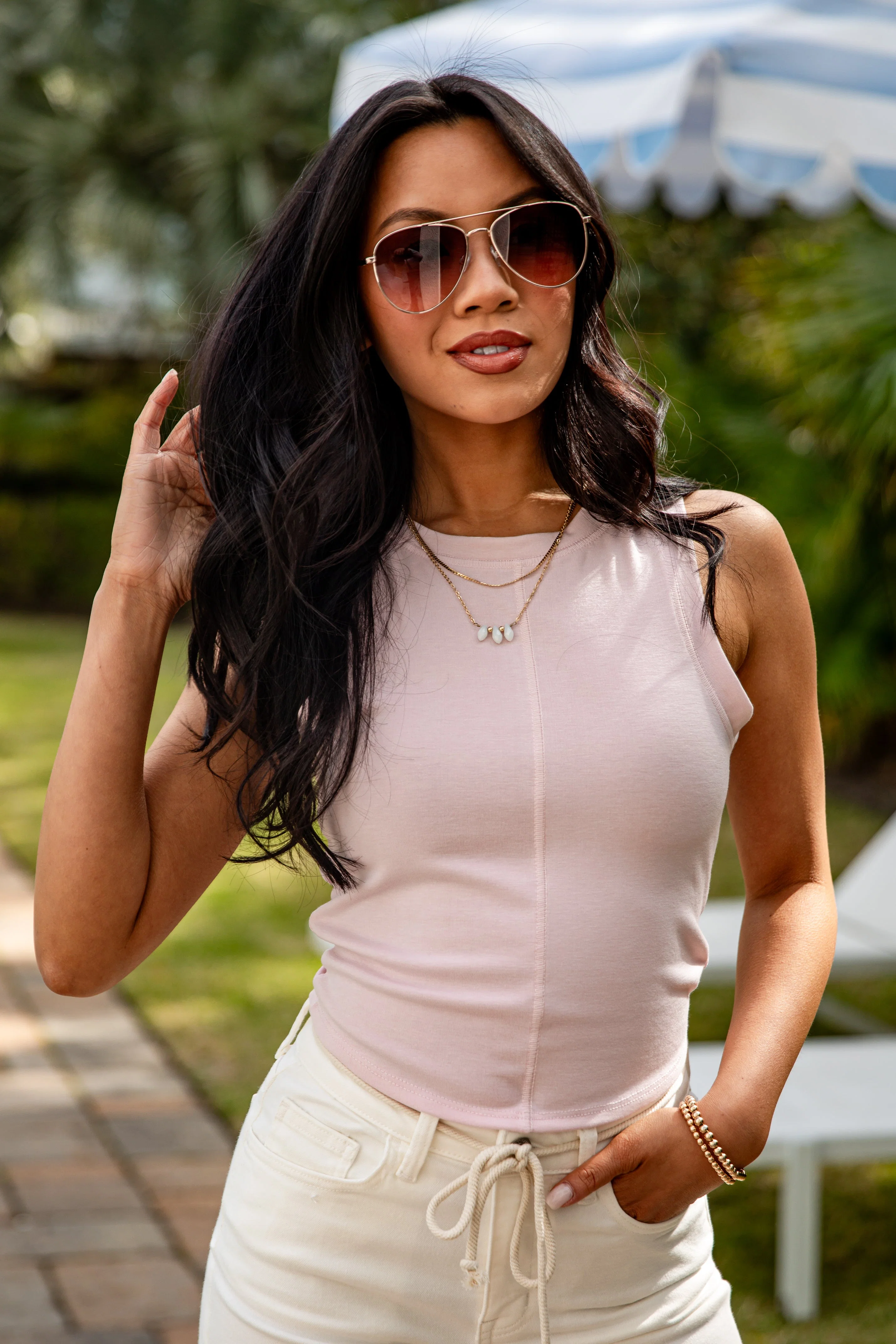 Sleeveless Fitted Bodycon Basic Tank Top