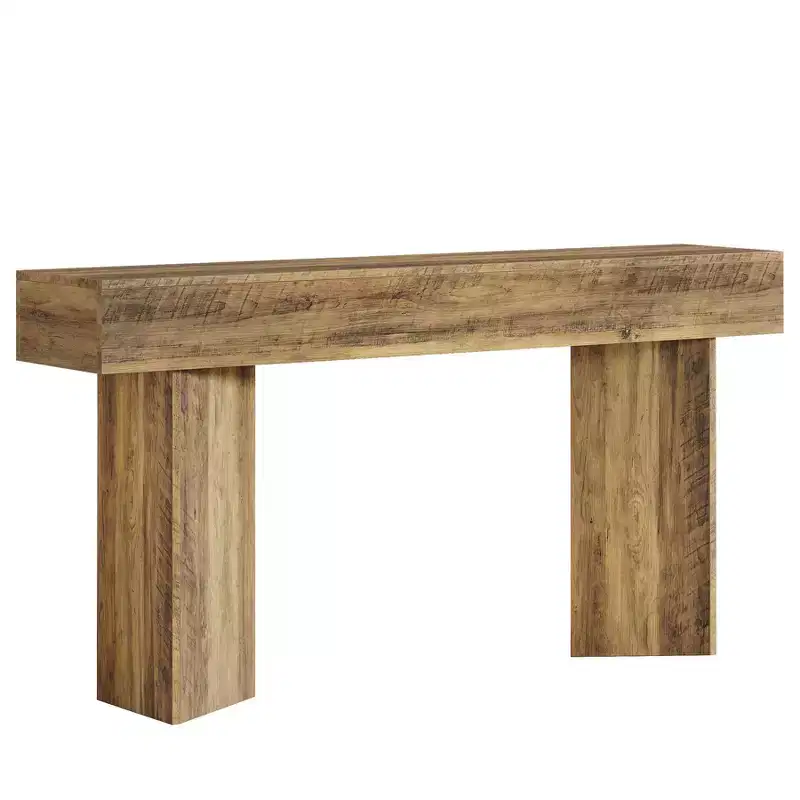 Lantine 63-Inch Farmhouse Console Table, Narrow Long Sofa Table Behind Couch