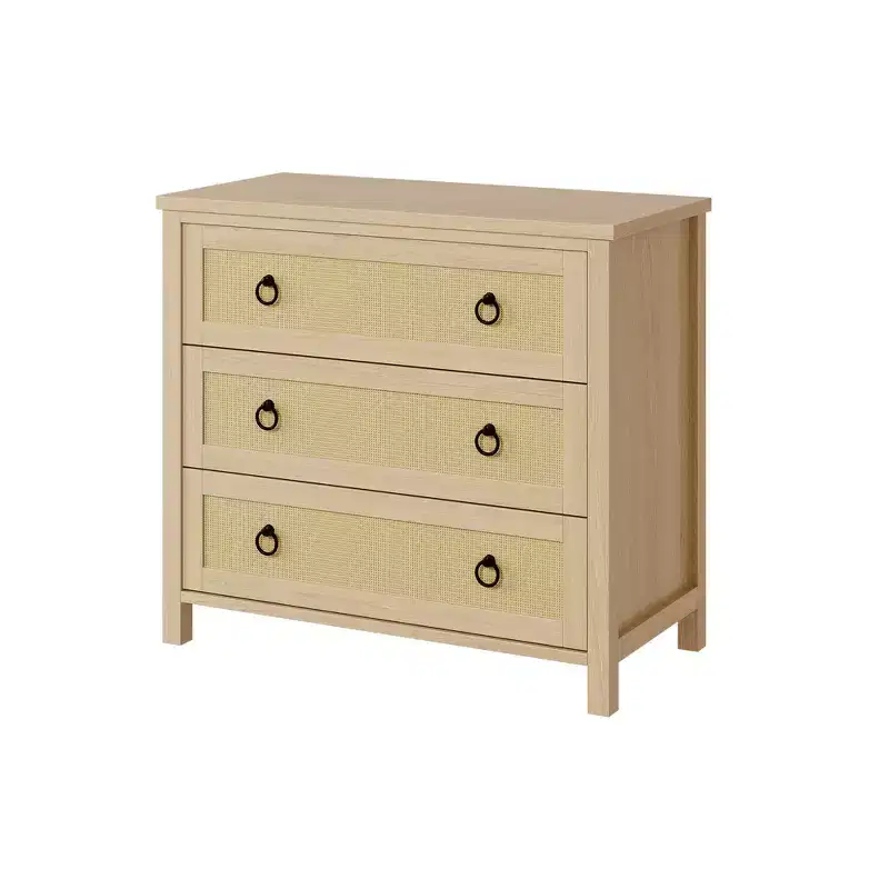 7 Drawer Rattan Dresser,Boho Dresser for Bedroom,Chest of Drawers,Closet Organizer,Natural Wood Dressers Chest for Bedroom,Living Room,Entryway