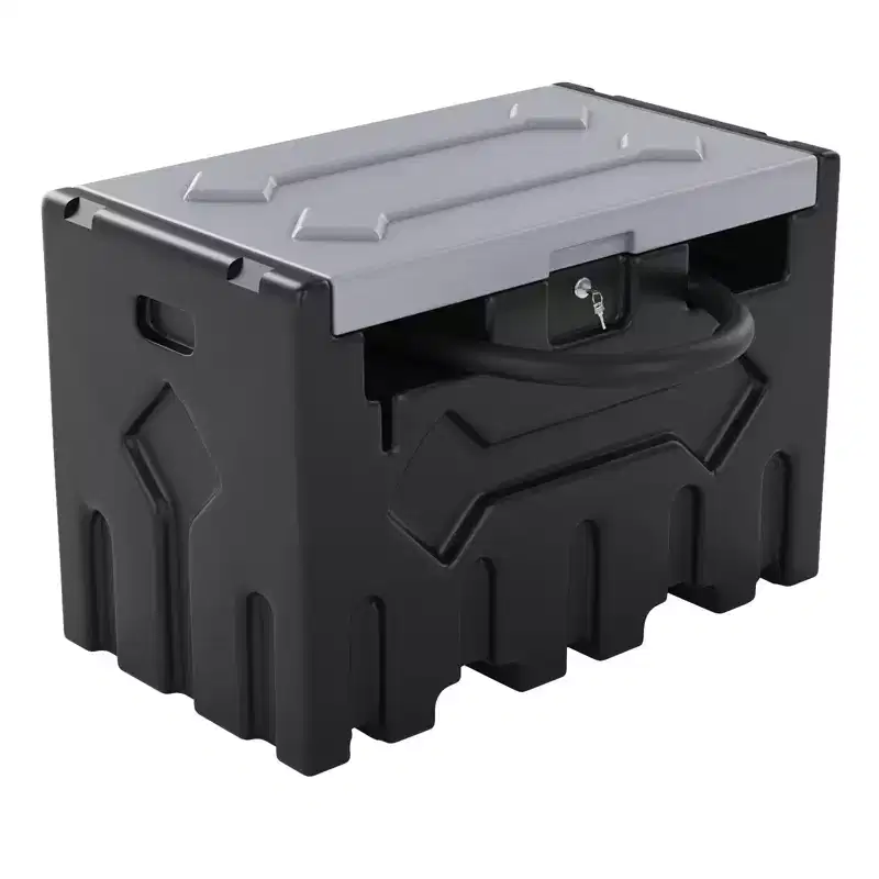 Portable Diesel Tank 51 Gal with 12V Transfer Pump (10.6 GPM), Auto Nozzle, Filter, Truck Bed-Fit for Agriculture/Construction