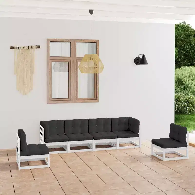 vidaXL Garden Lounge Set Pine Solid pine wood Modular