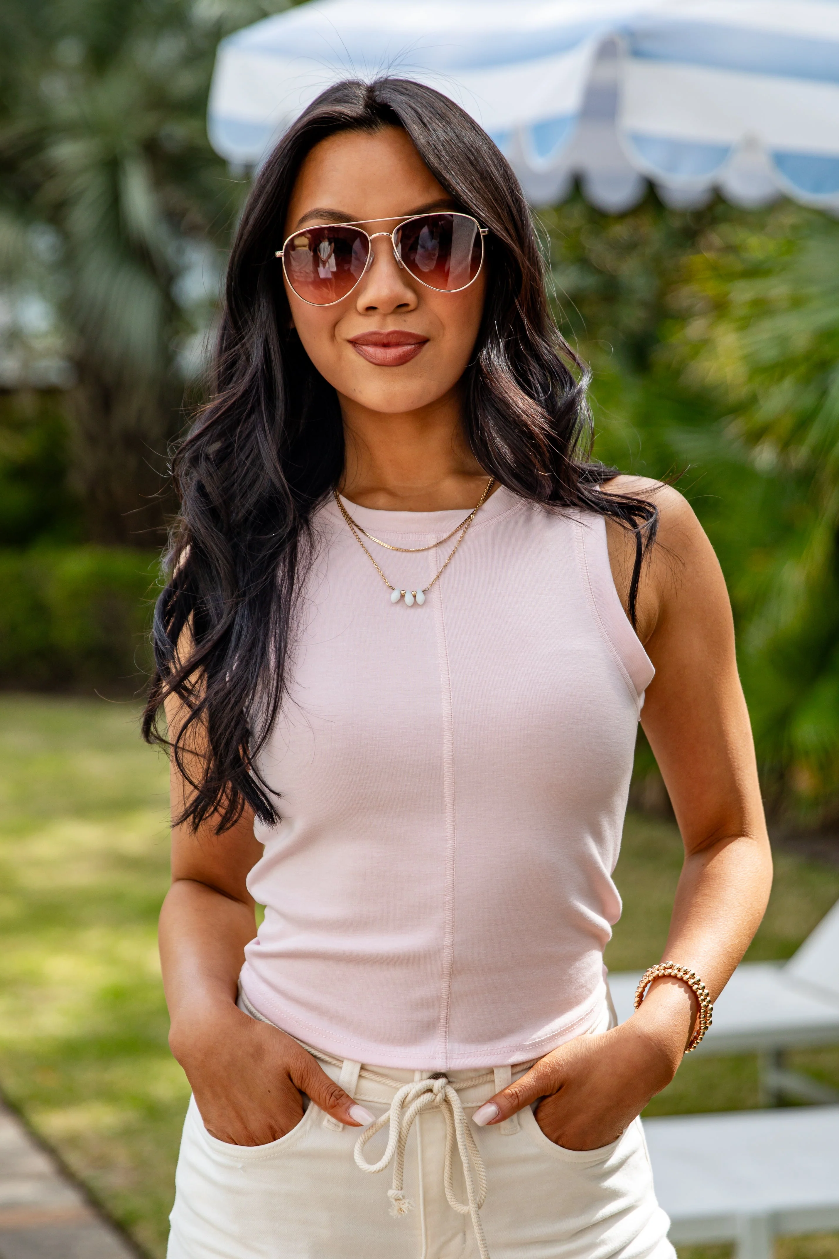 Sleeveless Fitted Bodycon Basic Tank Top
