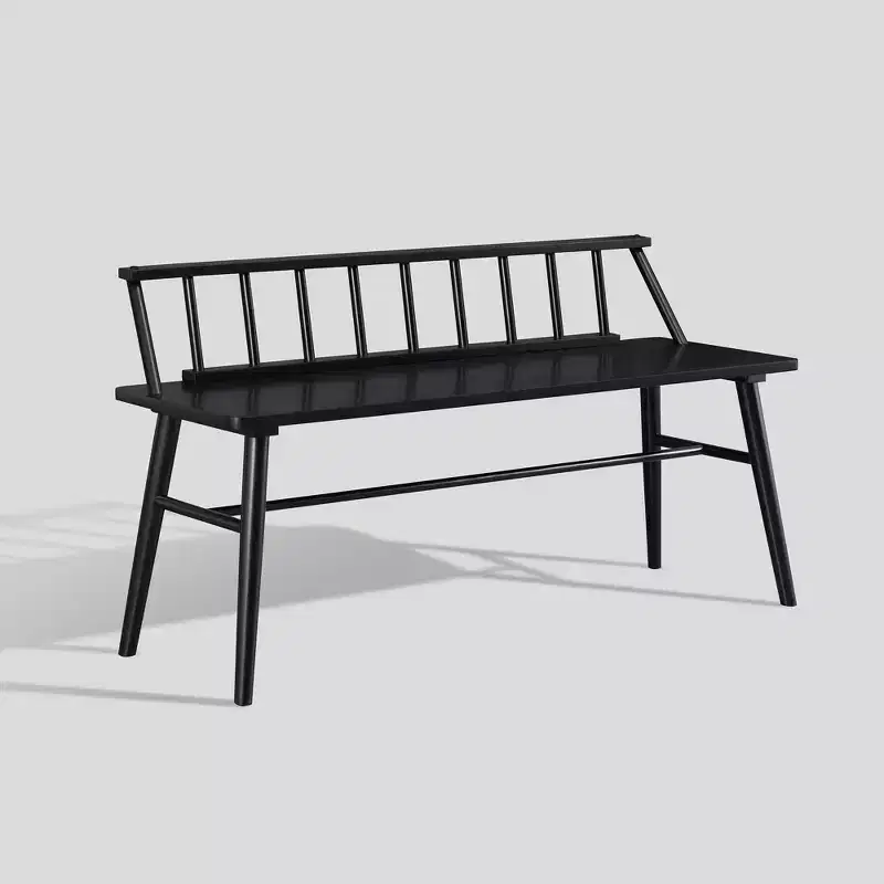 Transitional Low-Back Spindle Entryway Bench - Saracina Home
