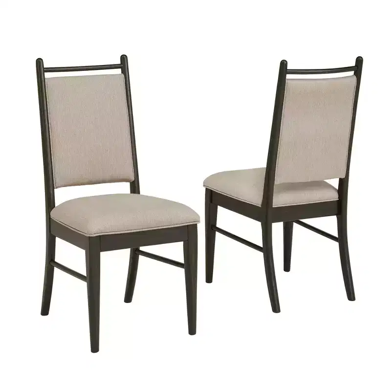 Fuske Wood Finish Beige Fabric Dining Chair (Set of 2) - iNSPIREQ