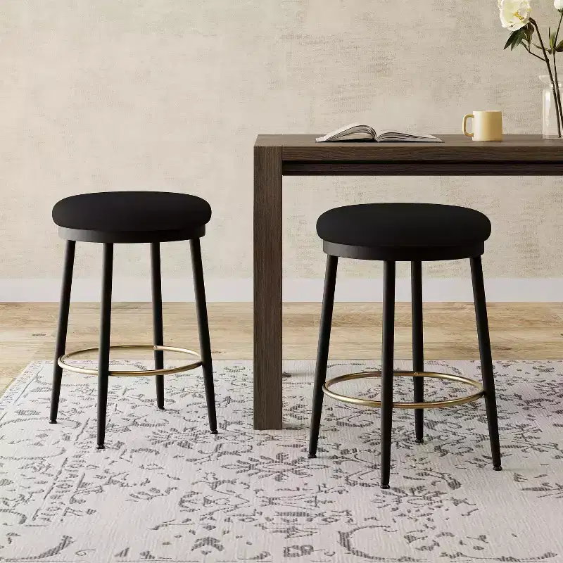 Okak 24.75 Modern Counter Height Bar Stools with Sponge Cushion Set of 2/4, Modern Counter Stools, Accent Chair for Kitchen, Dining Room