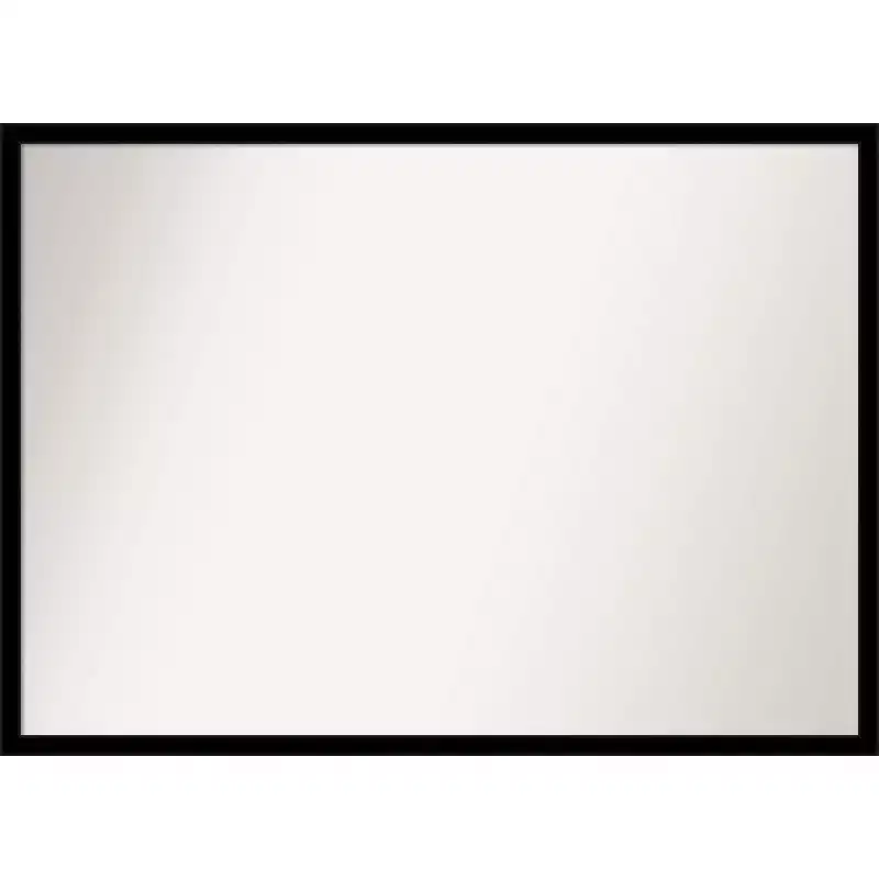 40 x 29 Non-Beveled Bathroom Wall Mirror Jet Black - Amanti Art: Rectangle, Polystyrene Frame, Wall Mounted