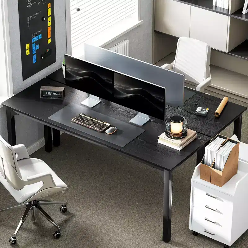 71 Inch Large Industrial Desk Home Office Table with Wide and Metal Frame