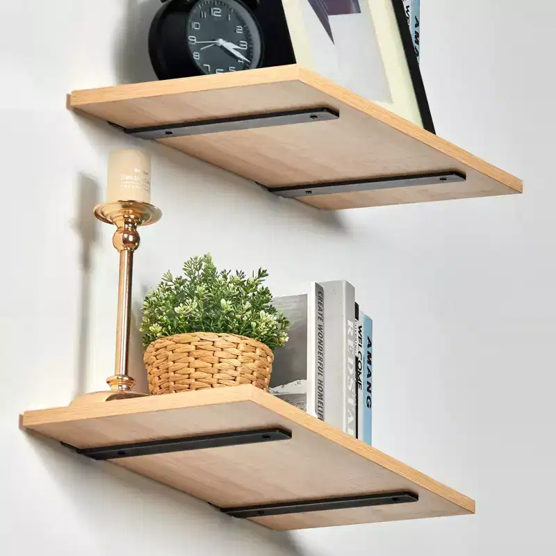 Heavy Duty Floating Shelf Brackets, Matte Black, 8