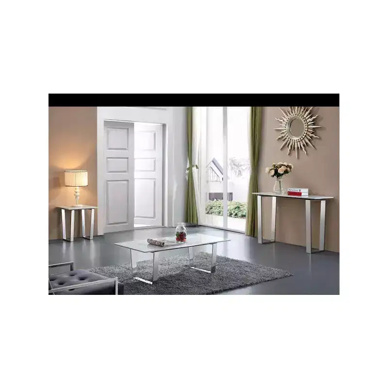 Meridian Furniture Carlton Chrome Console Table