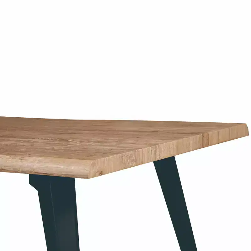 LeisureMod Ravenna 7-pc Dining Set, 63 Rectangular Table and 6 Ervilla Chairs