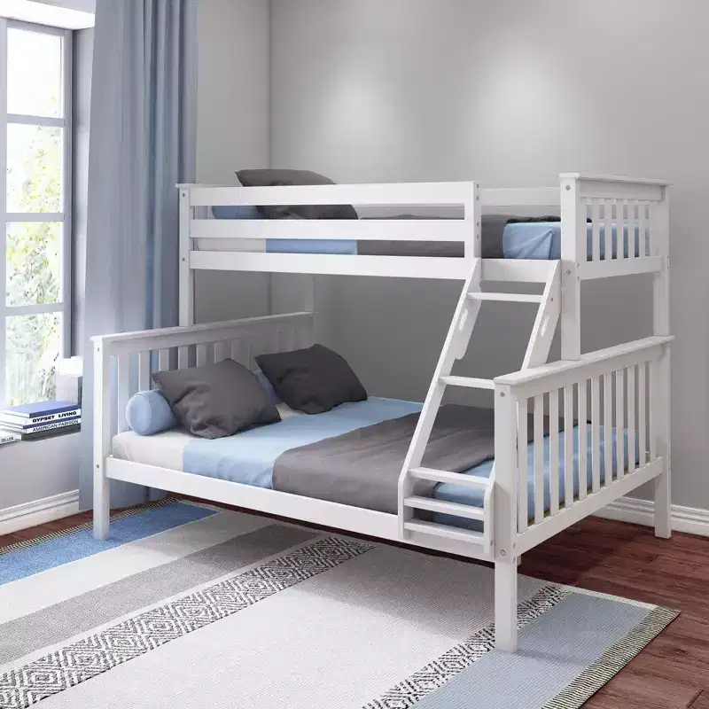 Solid Wood Twin XL over Queen Bunk Bed for Kids