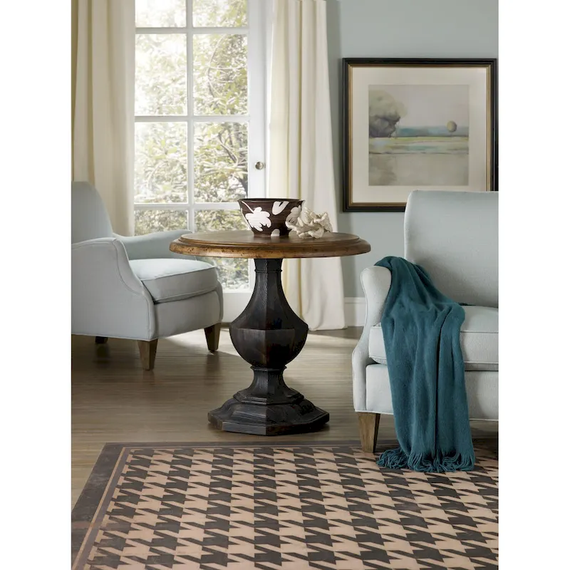 Hooker Furniture 30 Inch Diameter Hardwood Pedestal Table from the