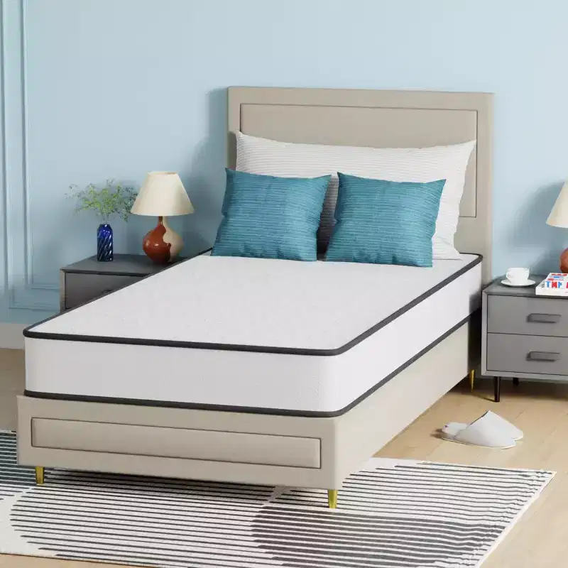 8 Inch Medium Firm Spring Mattress in a Box, CertiPUR-US Certified, Fiberglass Free, Cool Sleep