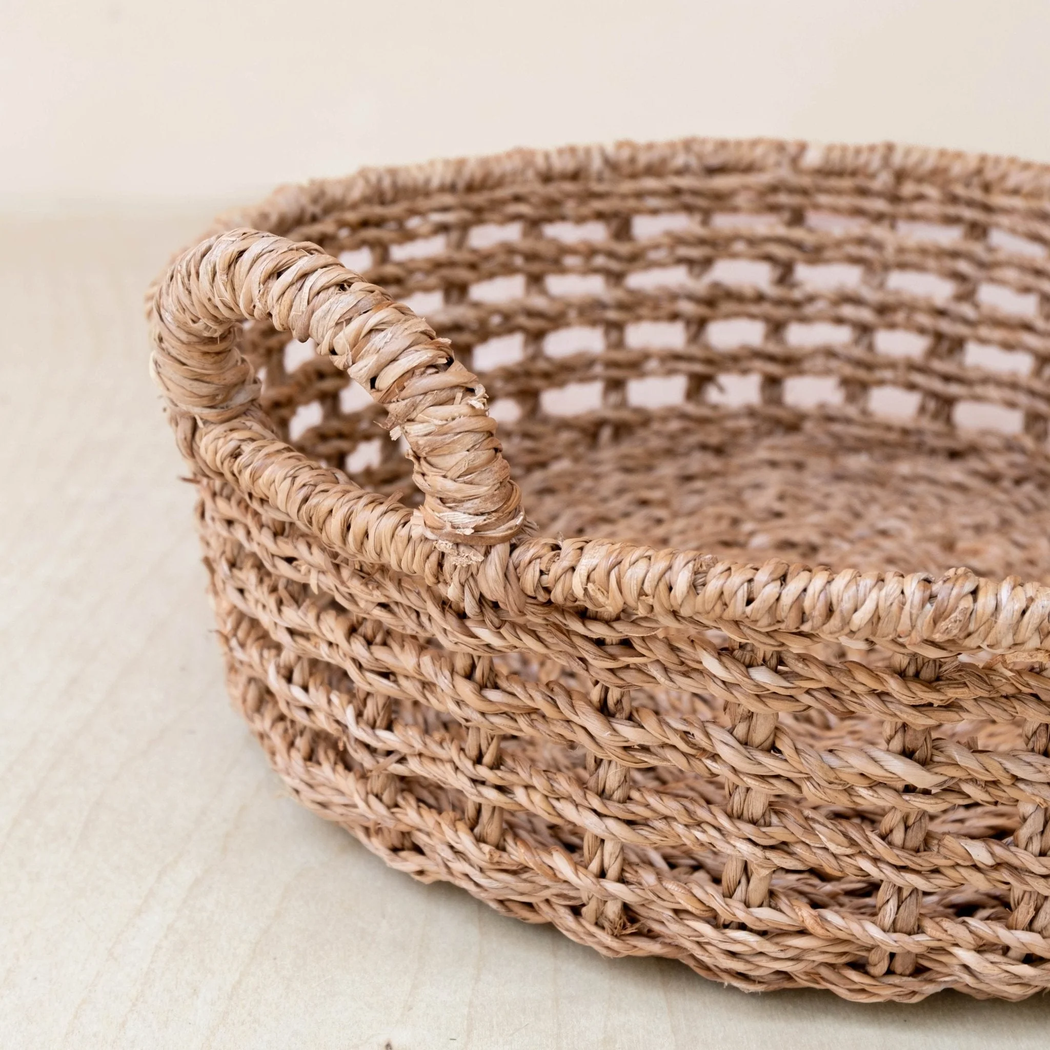 Round Open Weave Basket - Wicker Basket