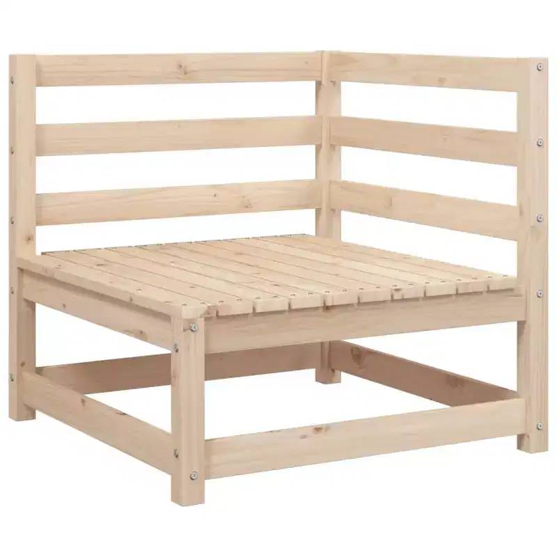 vidaXL Garden Sofa Set Wax Solid Pine Wood Large Breathable Design