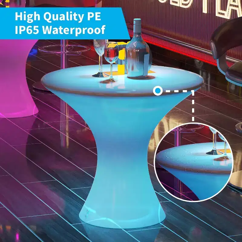 Mjkone 23 H Rechargable Bar Table Indoor for Cocktail Pub
