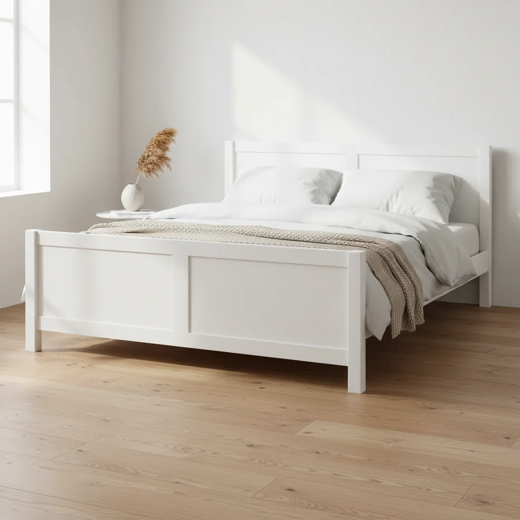Letto Legno 180 x 200 cm Bianco