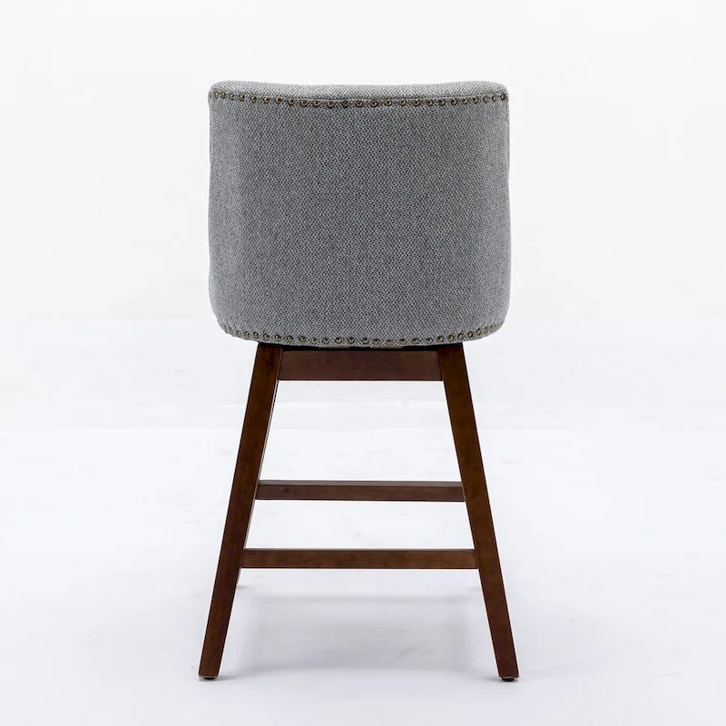 Counter Height Swivel Bar Stools with Backs, Set of 2