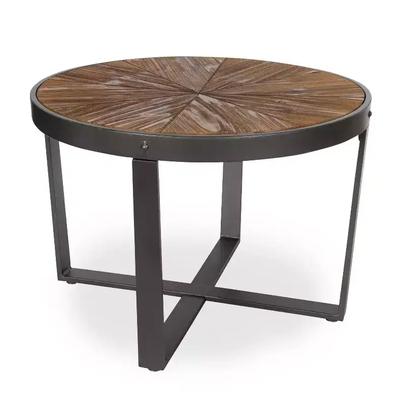 Round Metal Coffee Table, 24x24x15.5