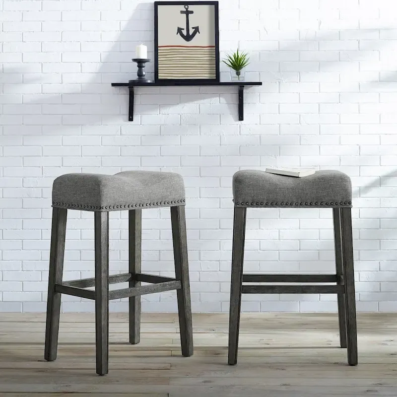 Upholstered Backless Bar Stool