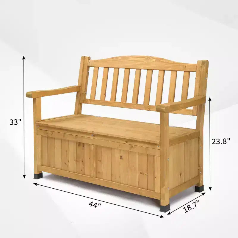 Karl Home | 44-Inch Fir Wood Storage Bench