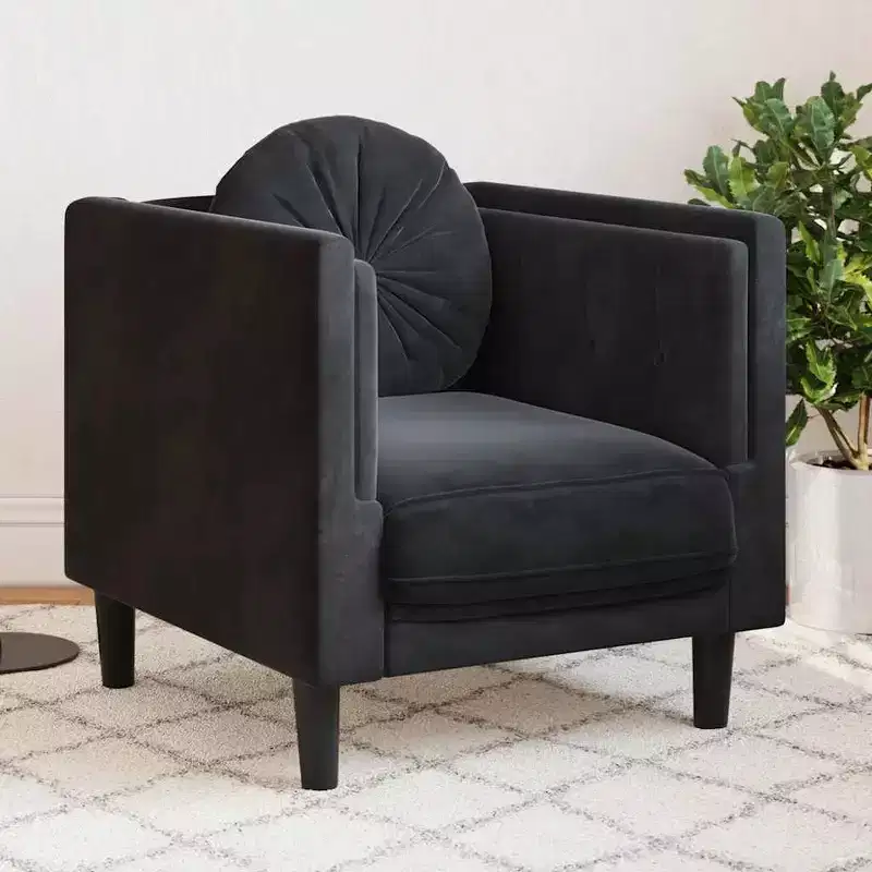 vidaXL Sofa with Cushions Upholstered Settee Living Room Faux Suede Leather