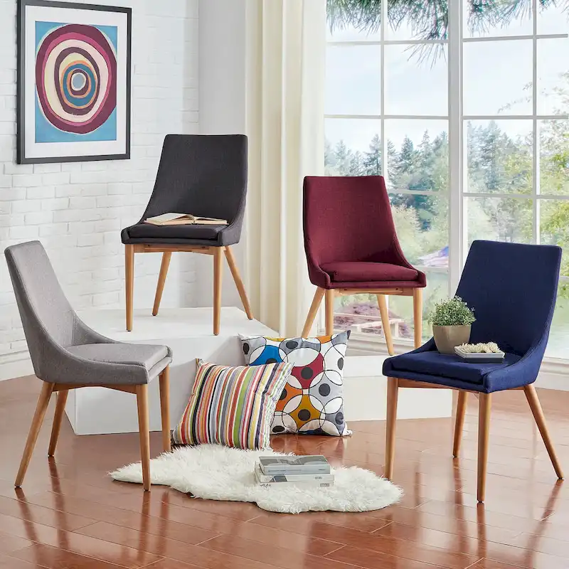 Sasha Oak Barrel Back Dining Chair (Set of 2) by iNSPIRE Q Modern - Set of 2