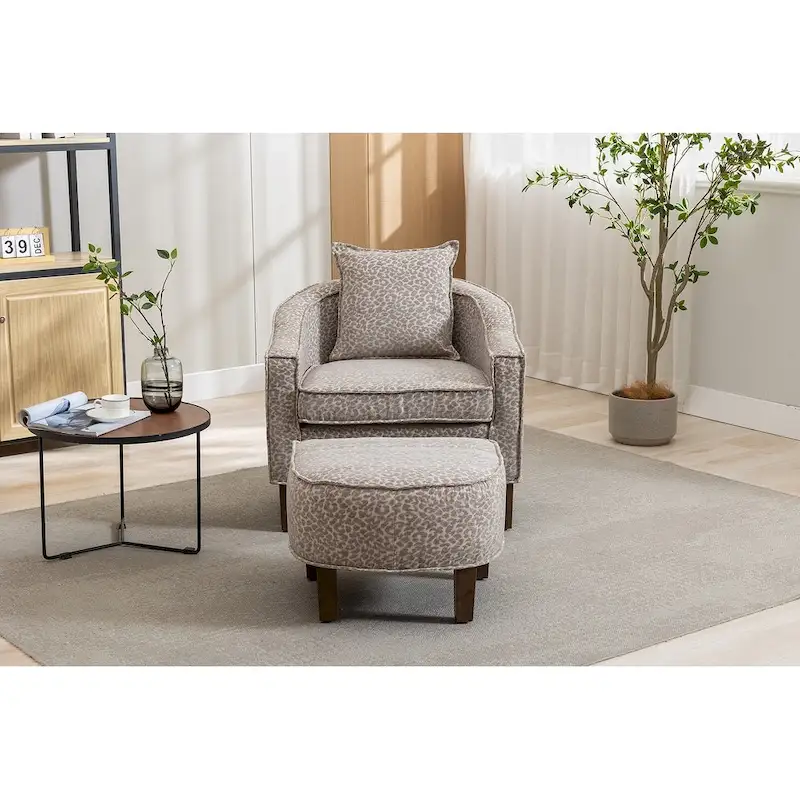 Accent Chair with Ottoman
