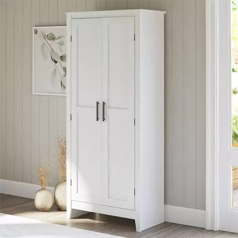 Farmhouse Storage Cabinet with 4 Shelves and 2  Doors