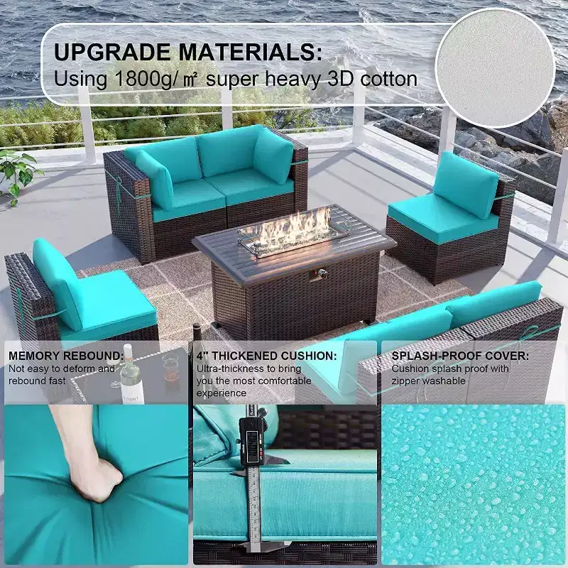 ALAULM Patio Furniture Sets 11 Pieces