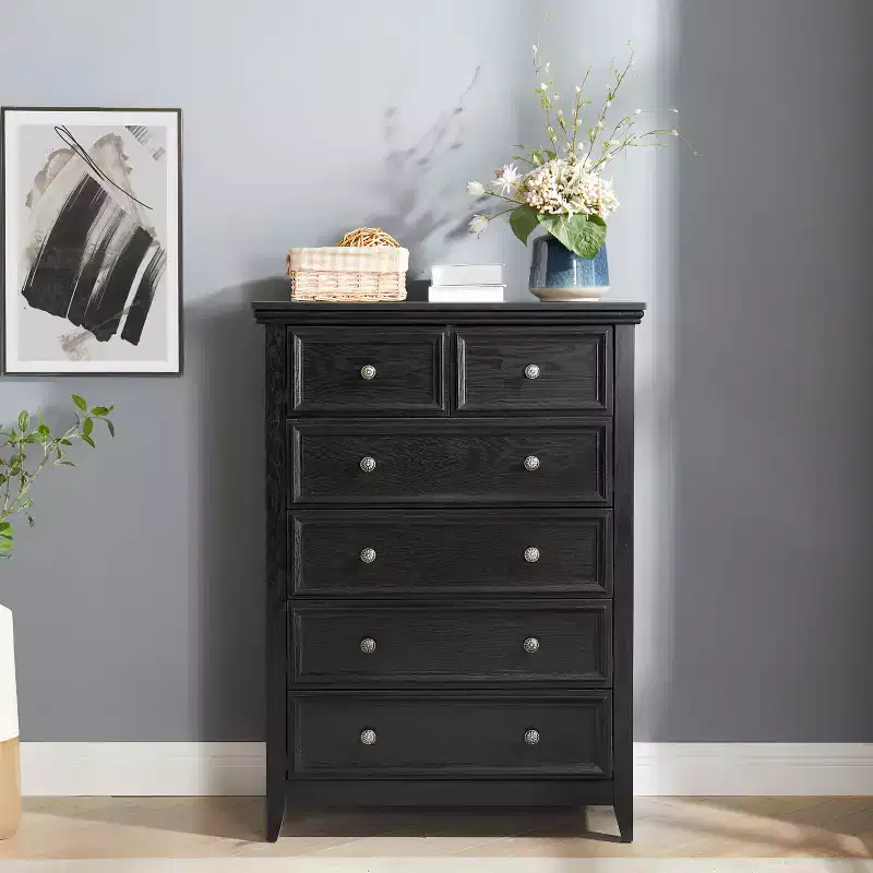 Wood Composite 6-Drawer Dresser 44.3''H x 31.5''W x 15.75''D
