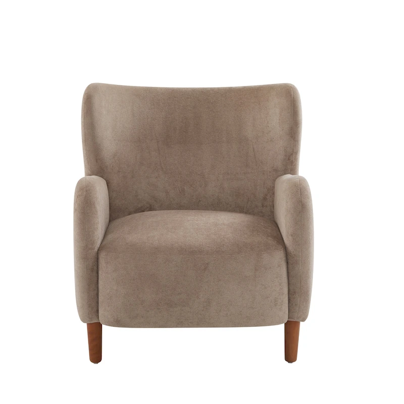 Christopher Knight Home - Parmelee Upholstered Wingback Club Chair with Plush Velvet and Solid Wood Legs