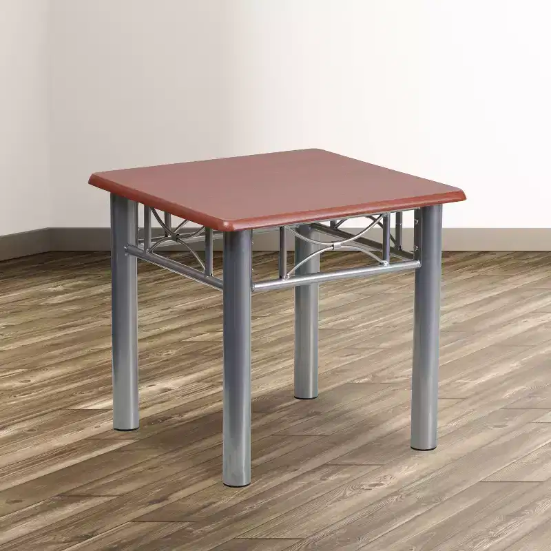 Laminate End Table with Steel Frame