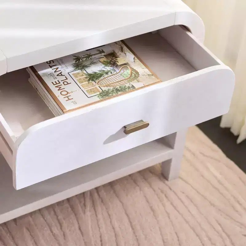 Birkin 1 Drawer 1 Shelf Nightstand - NST6613 - White Washed - Safavieh