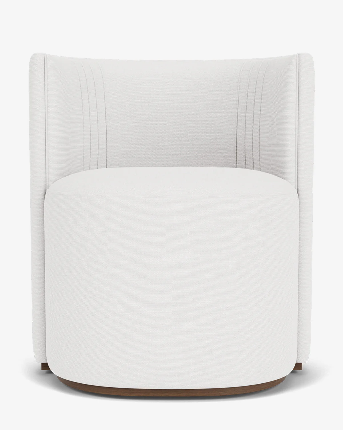 Glam Upholstered Dining Chair with Barrel Back & Bench-Made Craftsmanship for Dining Room