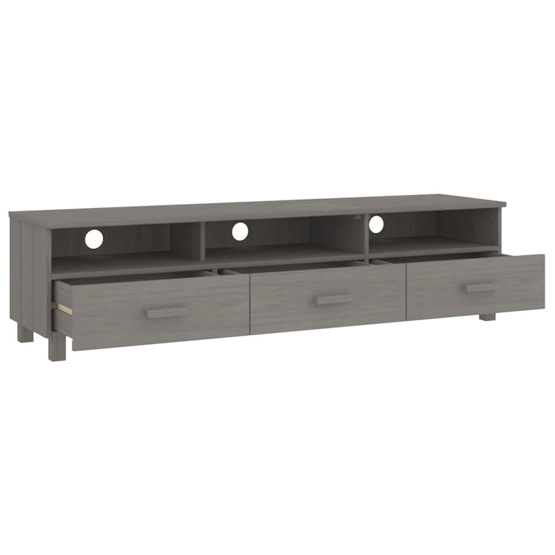 vidaXL TV Stand TV Console Sideboard TV Unit Cupboard HAMAR Solid Wood Pine - 62.2x15.7x15.7