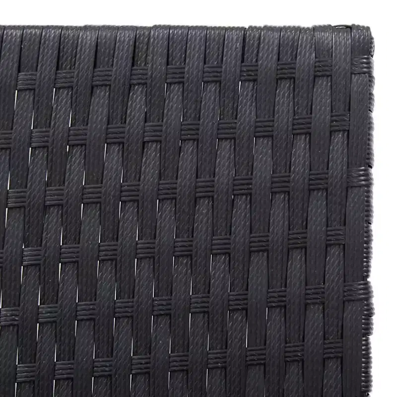 vidaXL Garden Lounge Set Black and brown PE rattan Standard