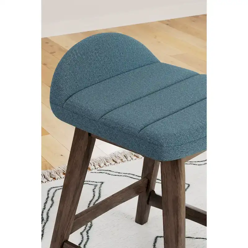 Signature Design by Ashley Lyncott Upholstered Counter Height Bar Stool (Set of 2) - 19W x 20D x 29H