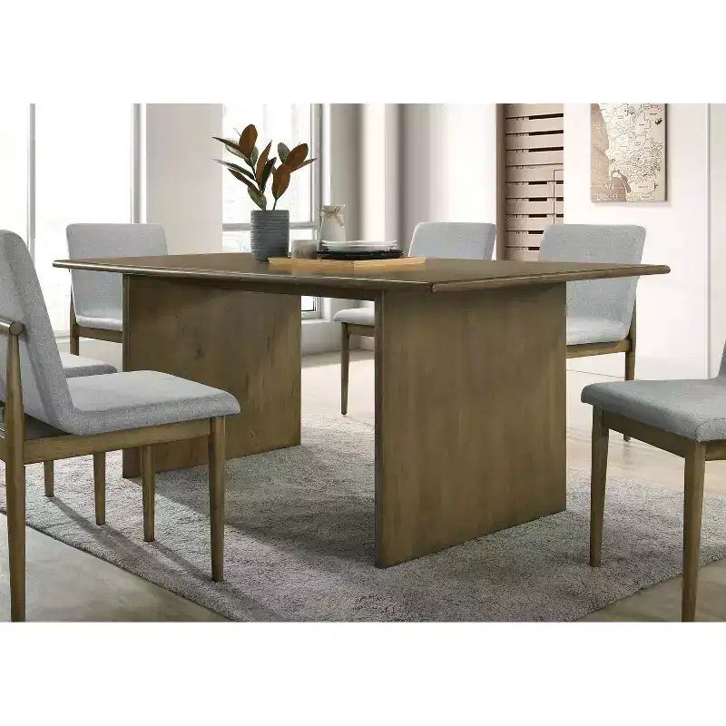 HOMES: Inside + Out 72" Avery Mid-Century Modern Dining Table Natural Tone