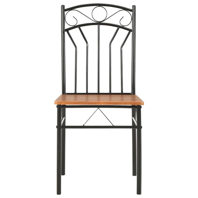 vidaXL Dining Chairs 2 pcs Brown MDF