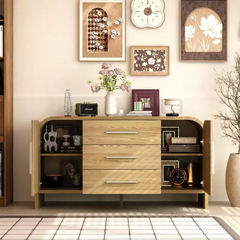 Famapy Modern Scandinavian - Style Storage Cabinet Buffet Dresser - Ideal for Living Room, Bedroom, Dining Room, and Entryway