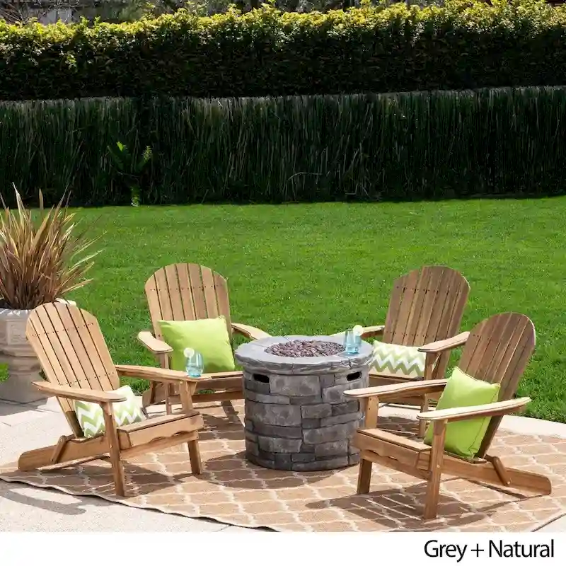 Maison Outdoor 5 Piece Adirondack Chair Set by Christopher Knight Home