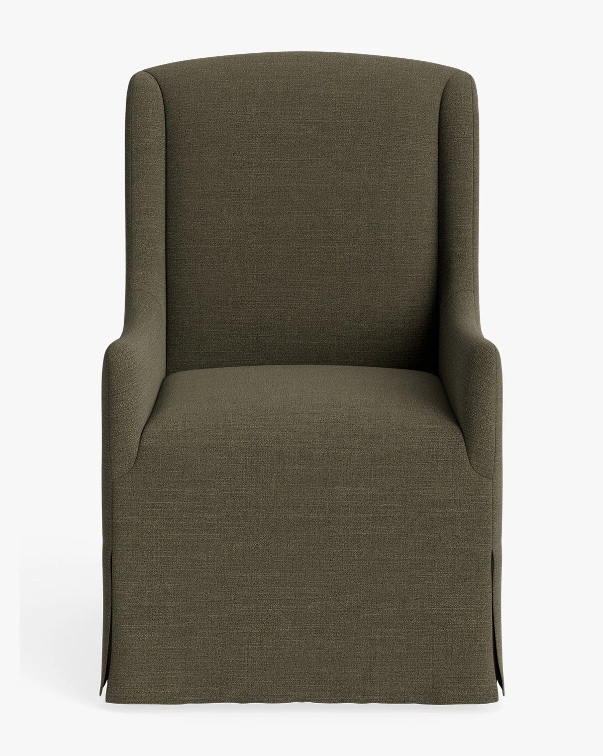Classic Upholstered Dining Arm Chair with Curved Arms for Dining Room