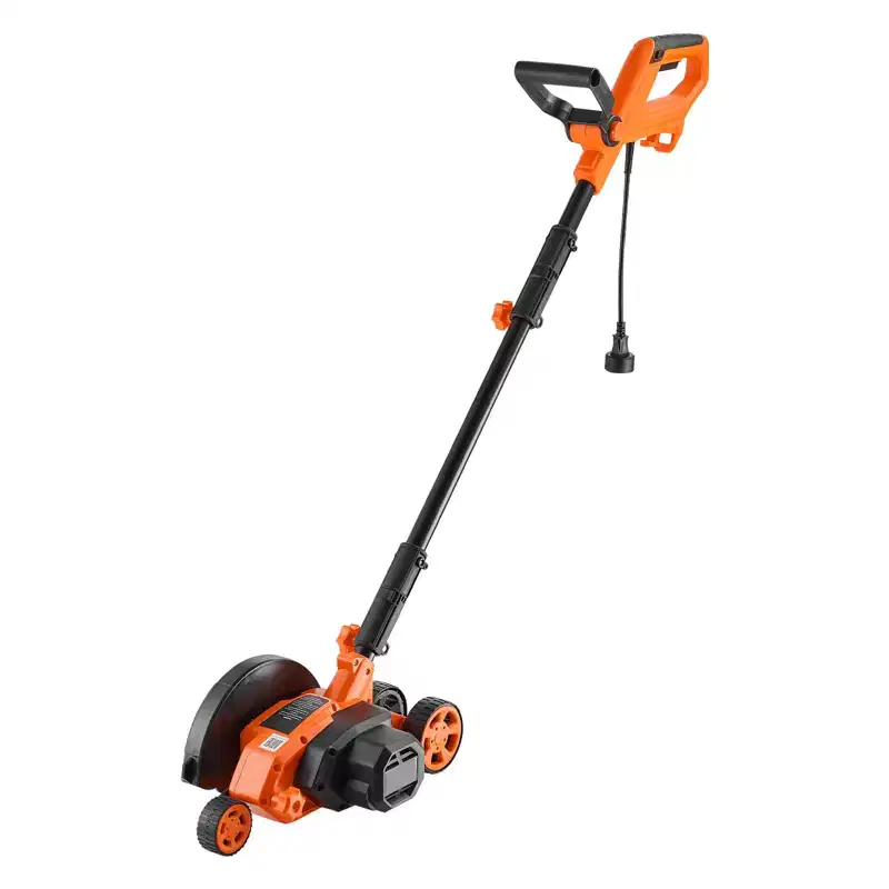 VEVOR Lawn Edger, 8-inch Blade Length, 12 Amp Electric Edger Lawn Tool, 4000 RPM, with 3-Position Blade Depth, 65 Mn, Pivoting Handle, Black & Orange