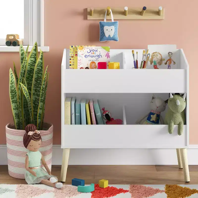 Modern Two Shelf Toy Kids' Bin White - Pillowfort™