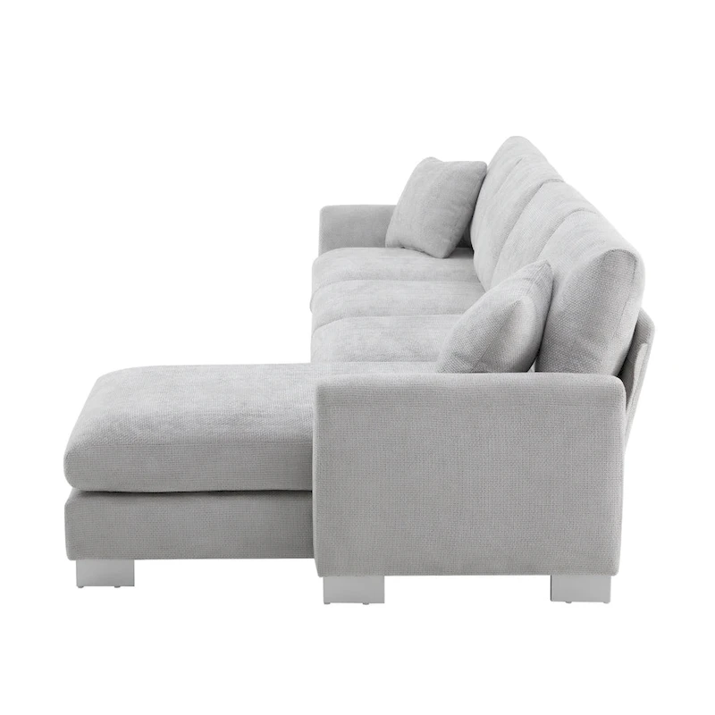 Rosita Modern L-shaped Sectional Sofa with Chaise Lounge by GDFStudio