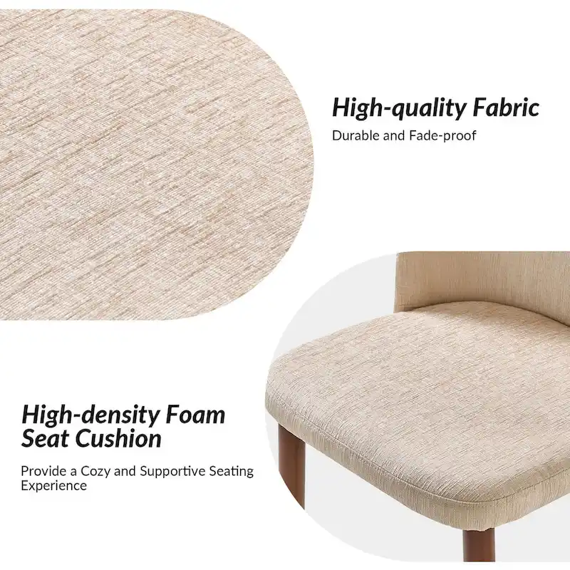Melisa Upholstered Solid Wood Dining Chair Set of 6 by HULALA HOME